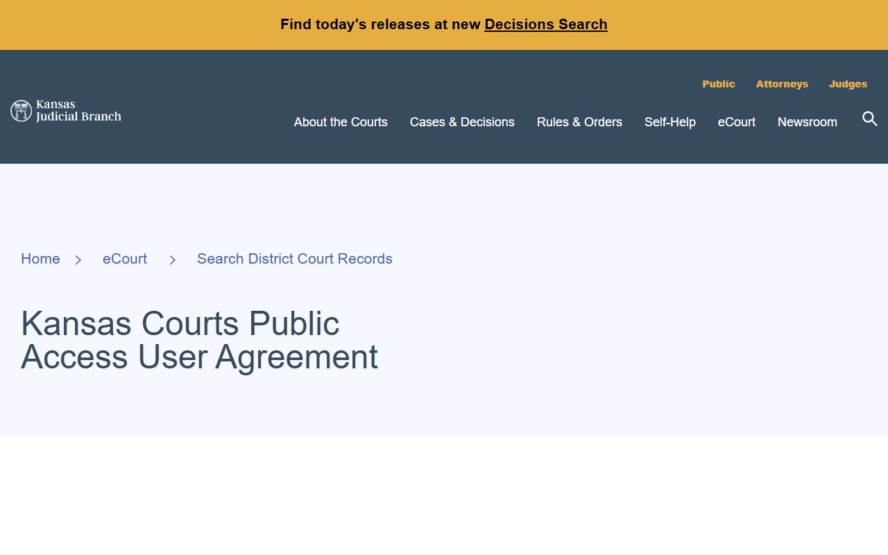 Sheridan County Clerk of the District Court public access portal agreement