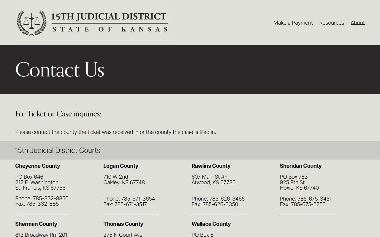 Sheridan County Clerk of the District Court contact information