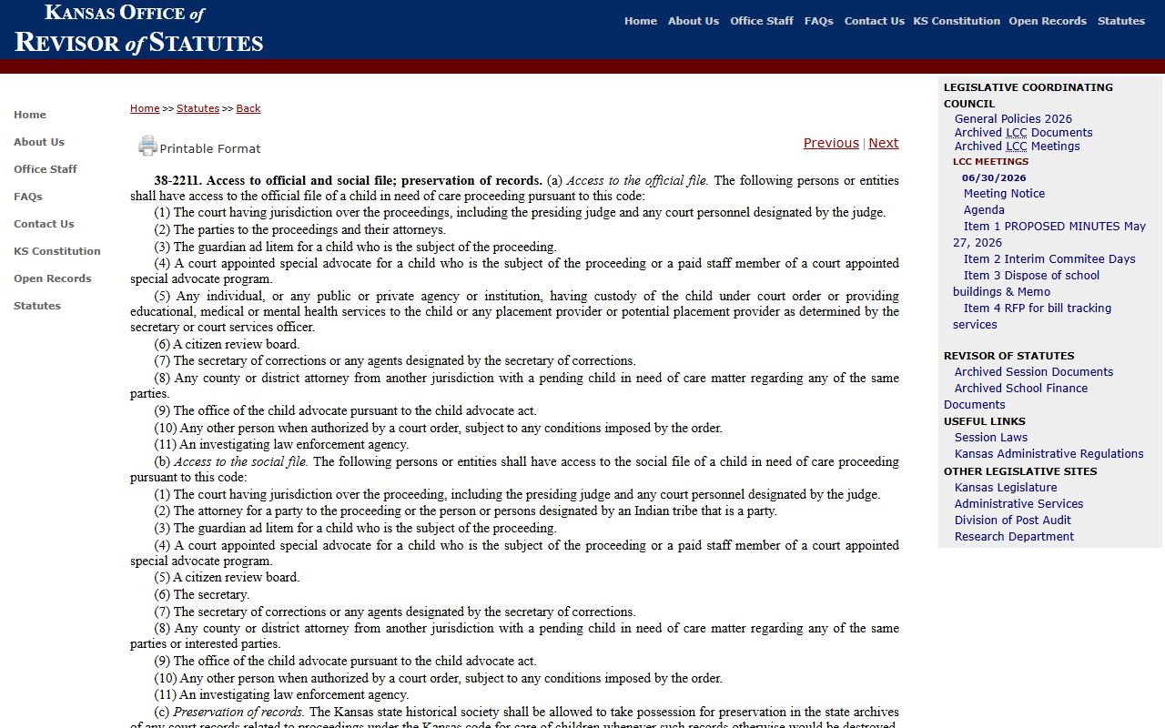 Sheridan County probate records restricted child and care file access statute